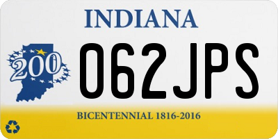 IN license plate 062JPS