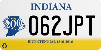 IN license plate 062JPT