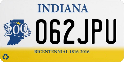 IN license plate 062JPU