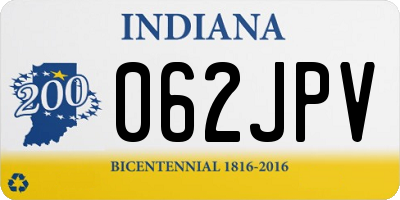 IN license plate 062JPV