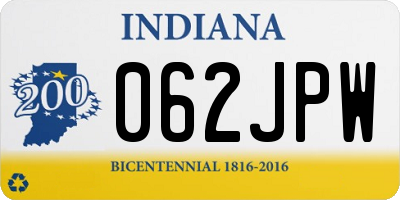 IN license plate 062JPW