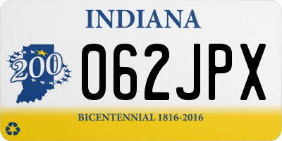 IN license plate 062JPX