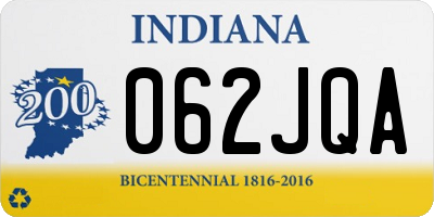 IN license plate 062JQA