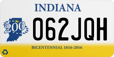 IN license plate 062JQH
