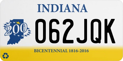 IN license plate 062JQK