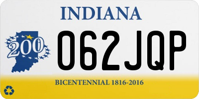 IN license plate 062JQP