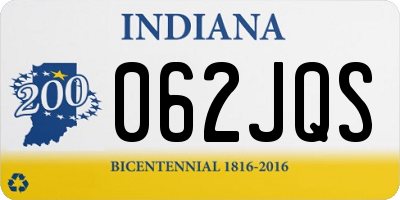 IN license plate 062JQS