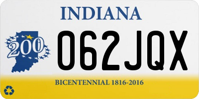 IN license plate 062JQX