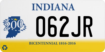 IN license plate 062JR