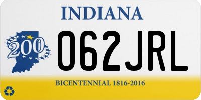 IN license plate 062JRL