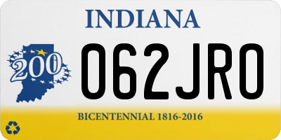 IN license plate 062JRO
