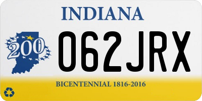 IN license plate 062JRX