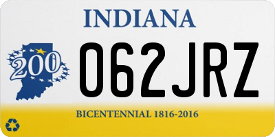 IN license plate 062JRZ