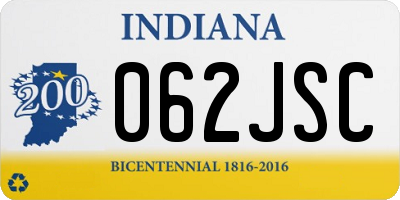 IN license plate 062JSC
