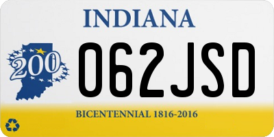 IN license plate 062JSD