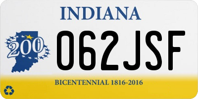 IN license plate 062JSF