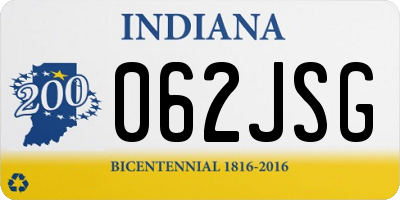 IN license plate 062JSG