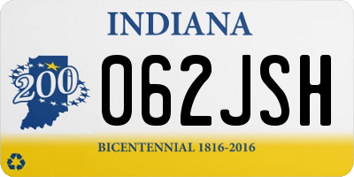 IN license plate 062JSH