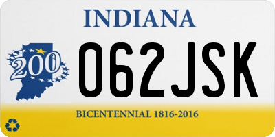 IN license plate 062JSK