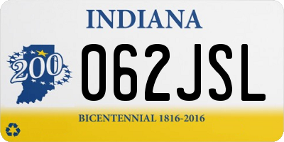 IN license plate 062JSL