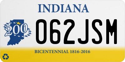 IN license plate 062JSM