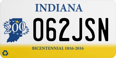 IN license plate 062JSN