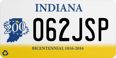 IN license plate 062JSP