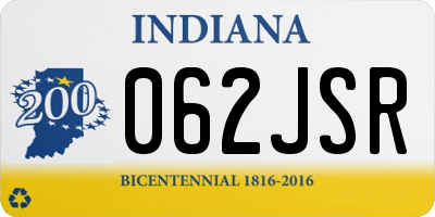 IN license plate 062JSR