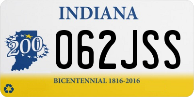 IN license plate 062JSS