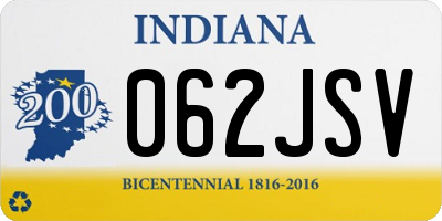 IN license plate 062JSV
