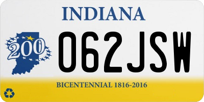 IN license plate 062JSW