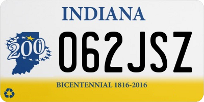 IN license plate 062JSZ