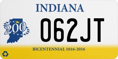 IN license plate 062JT