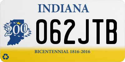 IN license plate 062JTB