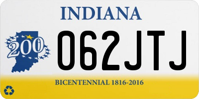 IN license plate 062JTJ