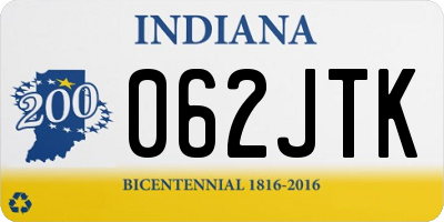 IN license plate 062JTK