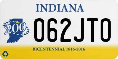 IN license plate 062JTO