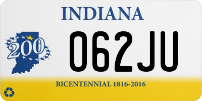 IN license plate 062JU
