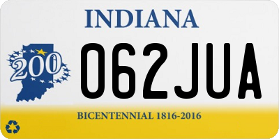 IN license plate 062JUA