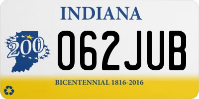 IN license plate 062JUB