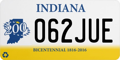 IN license plate 062JUE