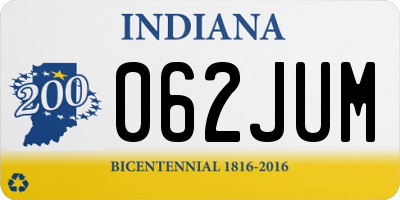 IN license plate 062JUM