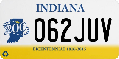 IN license plate 062JUV