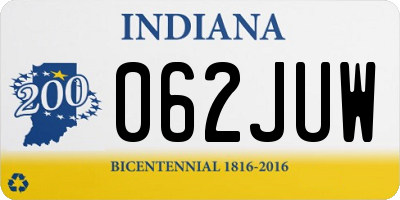 IN license plate 062JUW