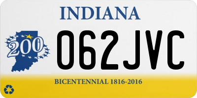IN license plate 062JVC