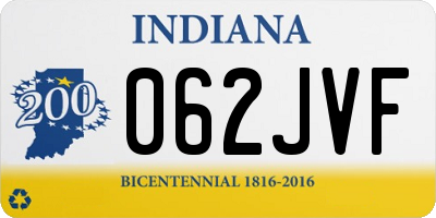 IN license plate 062JVF