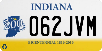 IN license plate 062JVM