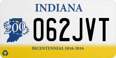 IN license plate 062JVT