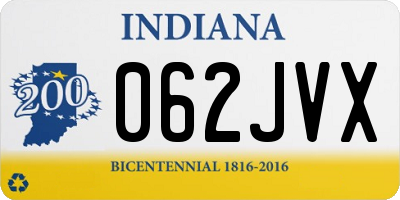 IN license plate 062JVX