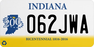 IN license plate 062JWA